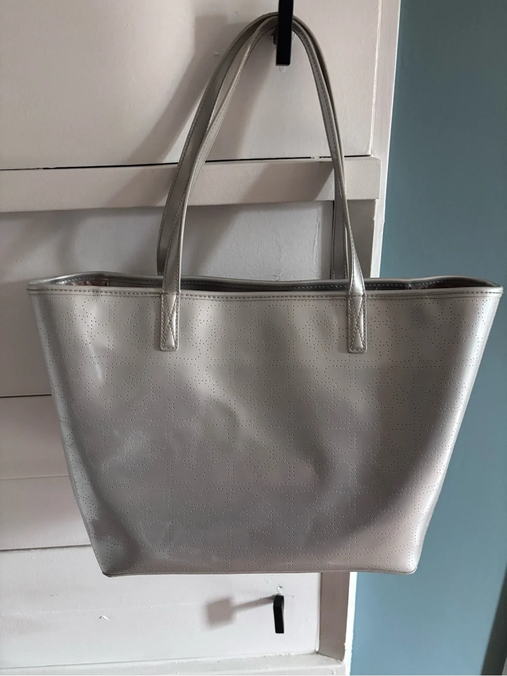 kate spade Silver Perforated Tote